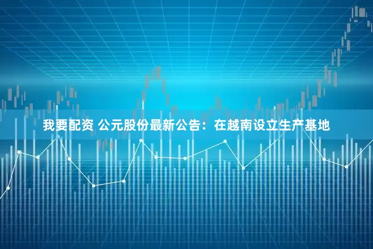我要配资 公元股份最新公告：在越南设立生产基地