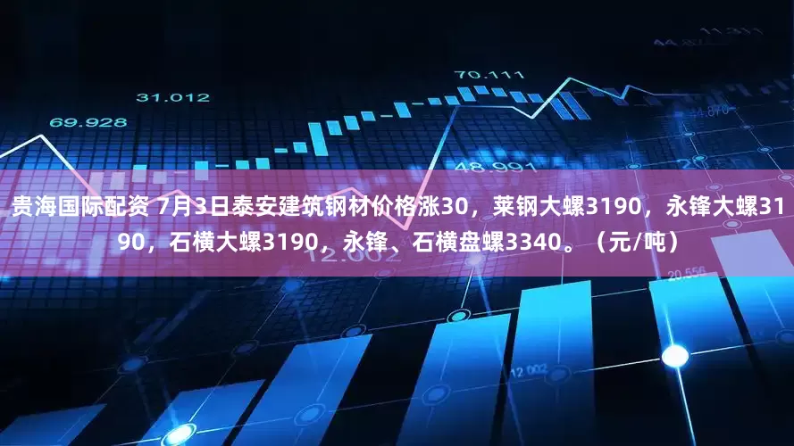 贵海国际配资 7月3日泰安建筑钢材价格涨30，莱钢大螺3190，永锋大螺3190，石横大螺3190，永锋、石横盘螺3340。（元/吨）