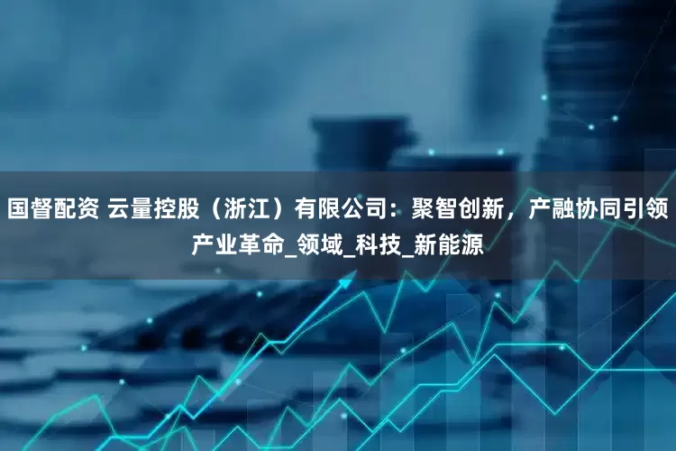 国督配资 云量控股（浙江）有限公司：聚智创新，产融协同引领产业革命_领域_科技_新能源